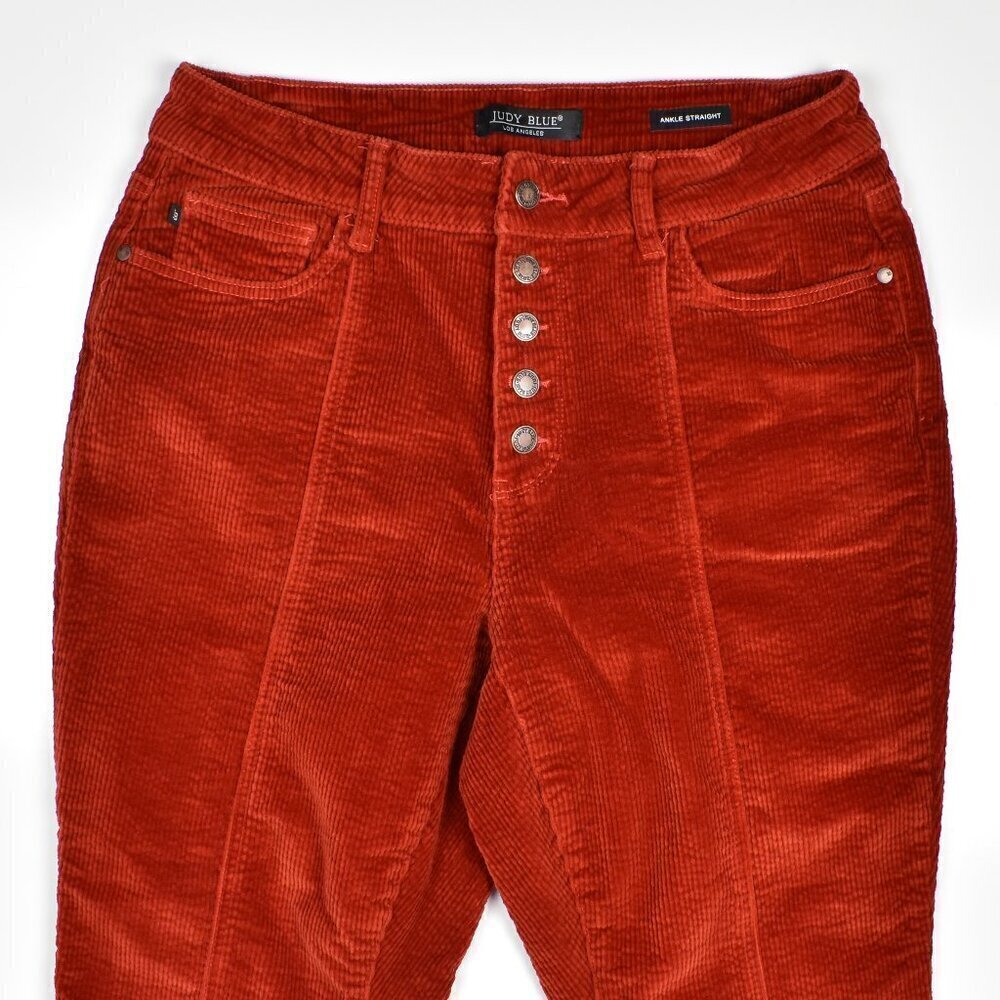 Judy Blue Corduroy Ankle Straight Pants - 14W - Picture 5 of 7